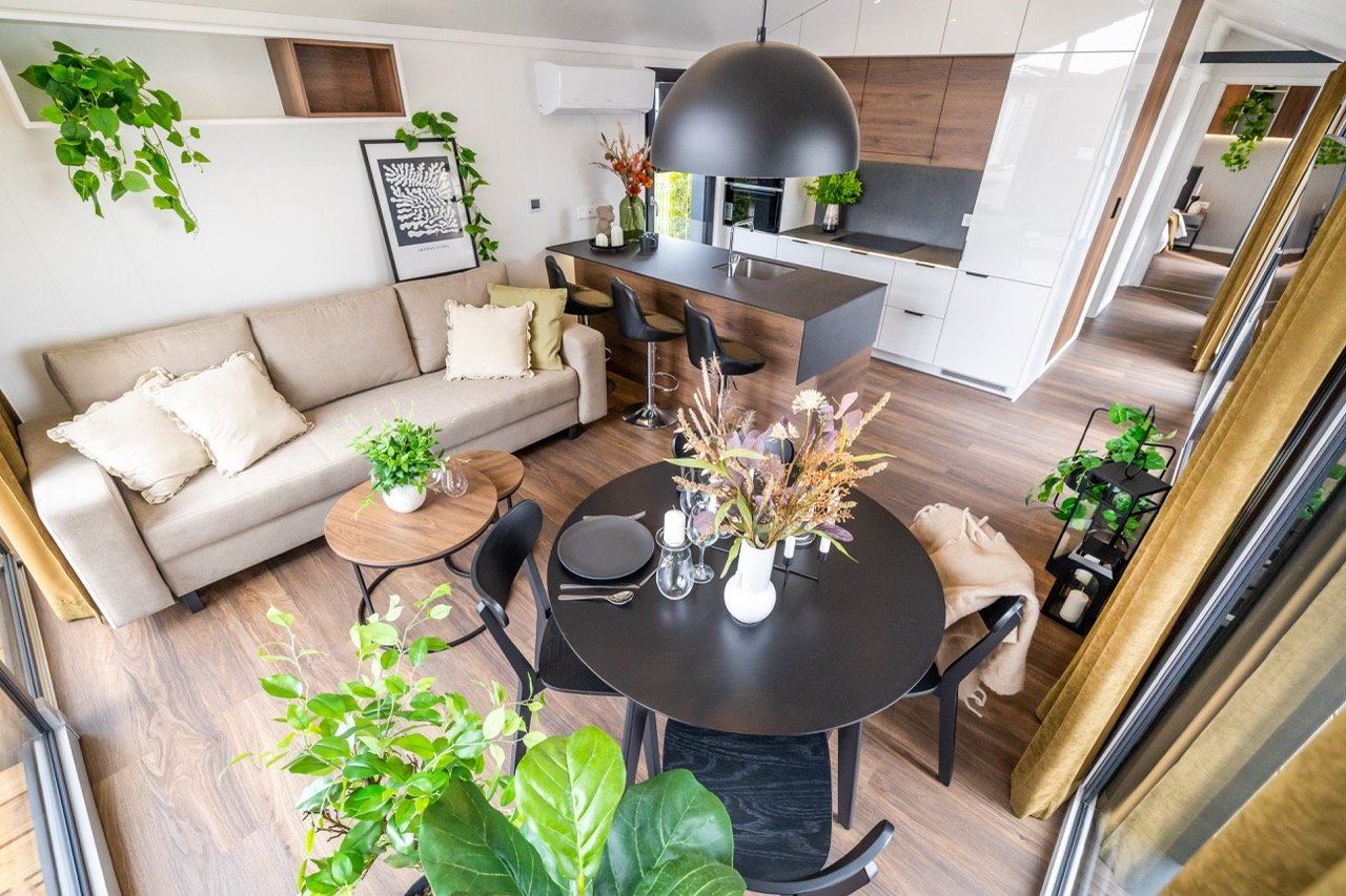 Modulhaus Silvermoon wohnzimmer oben